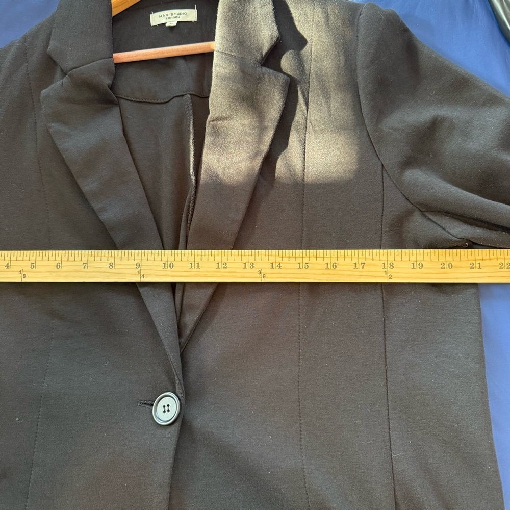 Max Studio Soft Black Oversized Blazer, Size XL - Picture 7 of 7